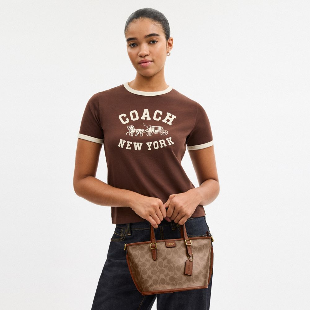 Coach Taxi Tote Bag 21 In Signature Canvas Ccd94 B4Ylr