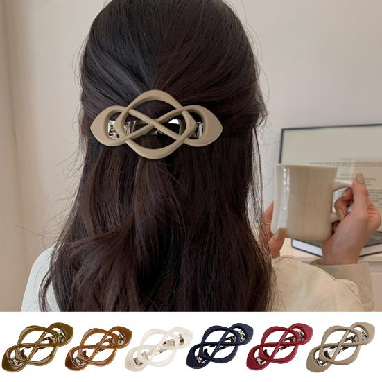 1/4Pcs Vintage French Hair Barrette Matte Finish Hair Clips Cross-Shaped Design Hair Styling Tool Hair Accessories
