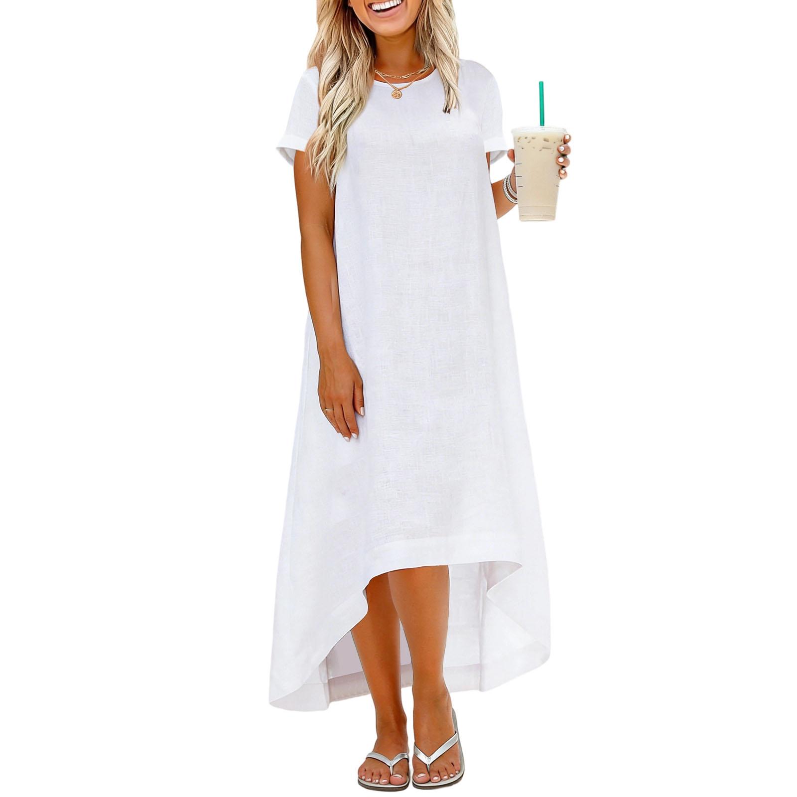 

Dress For Women Long Boho Beach Dress Elegant Dress M белый