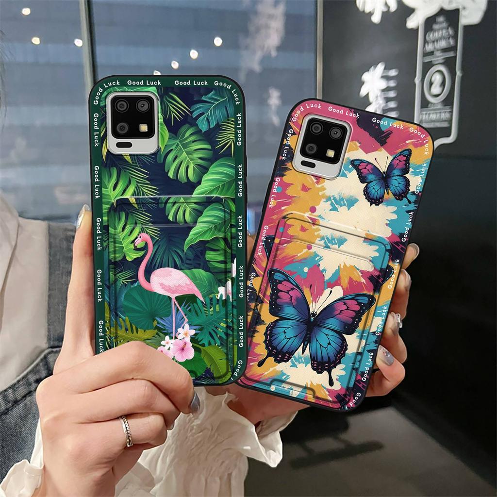 Niedliche TPU Handyhülle für Sharp Aquos Zero6/Aquos Air Stoßfest Kartenfach Kartenhalter Langlebig Vollständig umschließend Schmutzabweisende Hülle