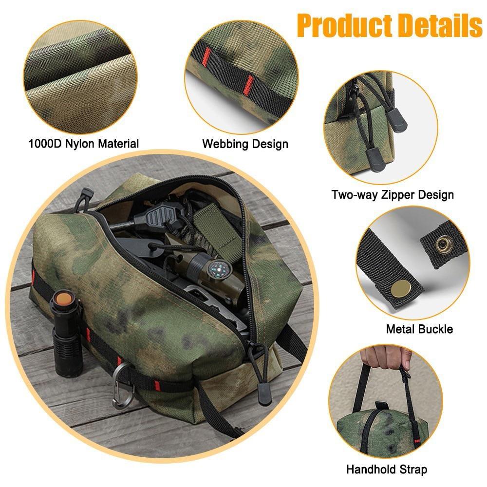 1000D Tactical EDC Bag Military Ammo Pouch Hunting Wash Bag Dump Pouch Portable Tool Storage Handbag Compatible Military Utility
