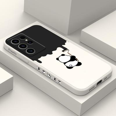 Paint Panda Phone Case For Samsung Galaxy S26 Plus Ultra Silicone Cover