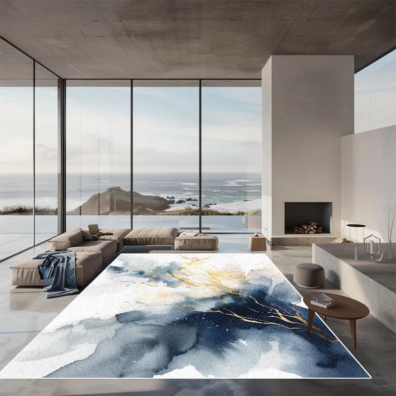 

Nordic Luxury Ink Wash Carpet Living Room Bedroom Decoration Large Area Office Sofa Area Non-slip Floor Mats 60x90cm