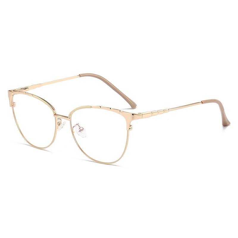 New Metal Anti Blue Light Glasses Flat Lens Eyeglasses Frames Women Men Fashion Luxury Brand Eyewear Glasses Frame