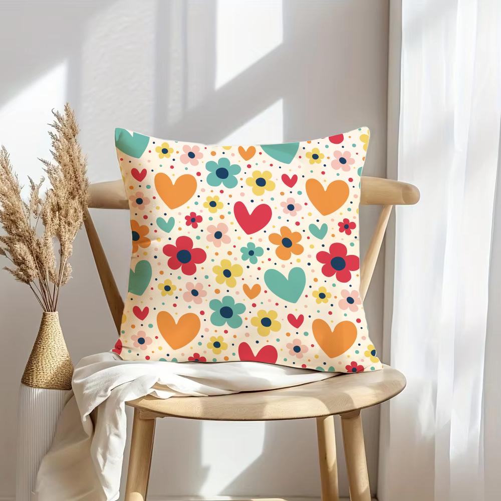 Colorful Flowers Cushion Cover Soft Plush Throw Pillow Cover  DoubleSided Decorative Cushion Case  Sofa Bedroom Home Decor 30x30cm