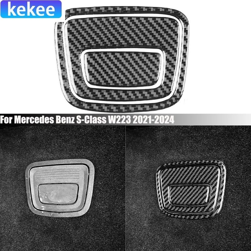 Carbon Fiber Trunk Storage Handle Cover Sticker Car Accessories Interior Trim For Mercedes Benz S-Class W223 2024