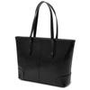 Ignition Original Black Split Leather Tote Bag for Men, Water-Repellent, Large Capacity, A4 Size, with Studs and Zipper Closure, Ideal for Commuting,