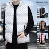 Vestă de bumbac pentru bărbați, tendință de toamnă și iarnă, umeri, jachetă fără mâneci, tineret, îngroșată, caldă, îmbrăcăminte de bumbac, maieu