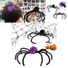 Spider Hair Clips For Halloween Black Purple Large Spider Claw Clips For Thick Thin Hair Decorations