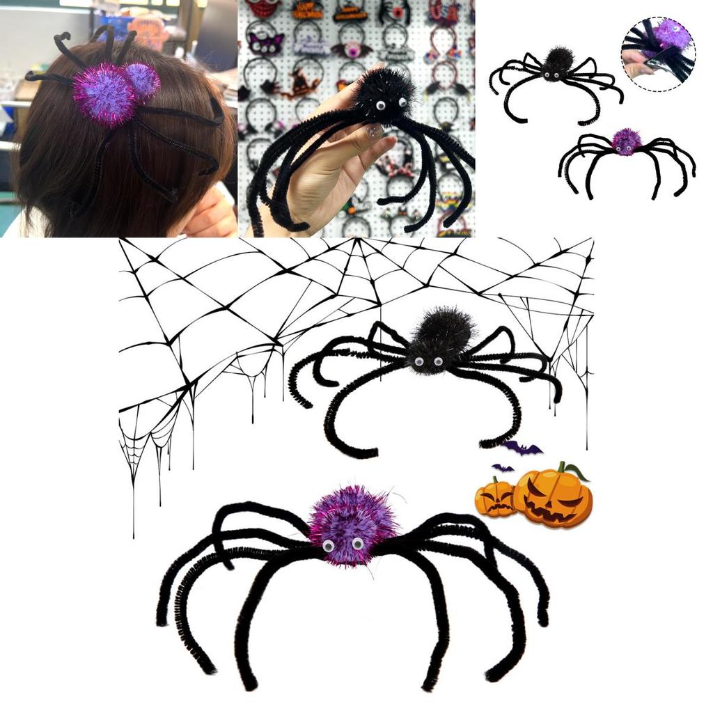 Spider Hair Clips For Halloween Black Purple Large Spider Claw Clips For Thick Thin Hair Decorations