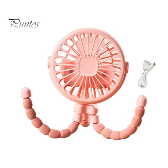 

Вентилятор для детской коляски с 3 настройками скорости Мощный воздушный поток Низкий уровень шума Перезаряжаемый через USB Портативный прикрепляемый вентилятор Ручной охлаждающий вентилятор розовый