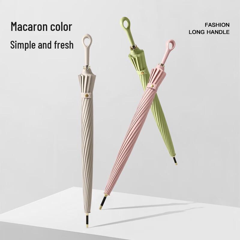 Meidu Reinforced 16-Rib Long-Handle Windproof Umbrella