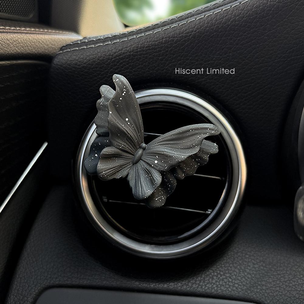 Advanced Romantic Starry Sky Rose Butterfly Car Aromatherapy Air outlet decoration Car fragrance extender with perfume