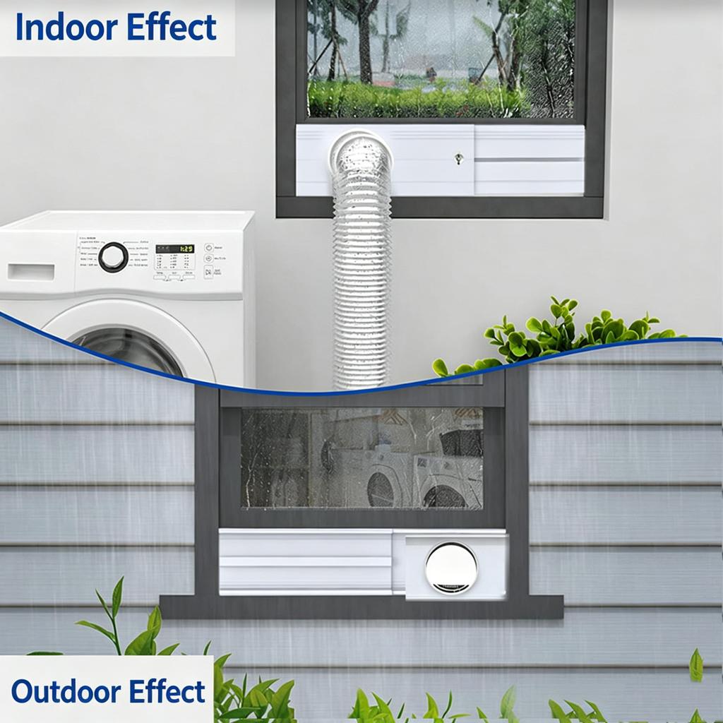Portable Conditioner Window Kit for Hose, Adjustable Vent Kit for Sliding