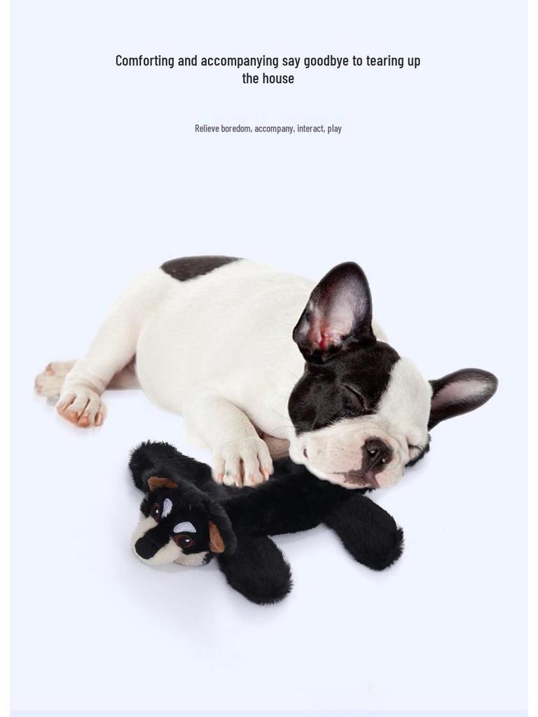 Leather Shell Interactive Chew-Resistant Plush Dog Toy