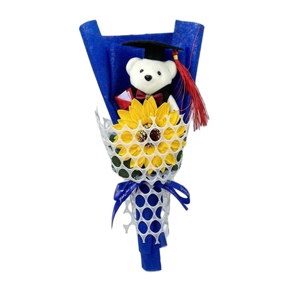 Dekoration Sonnenblumen Bär Strauß Plüsch Süßer Bär Strauß Neues Plüschtier Sträuße Abschlussgeschenk