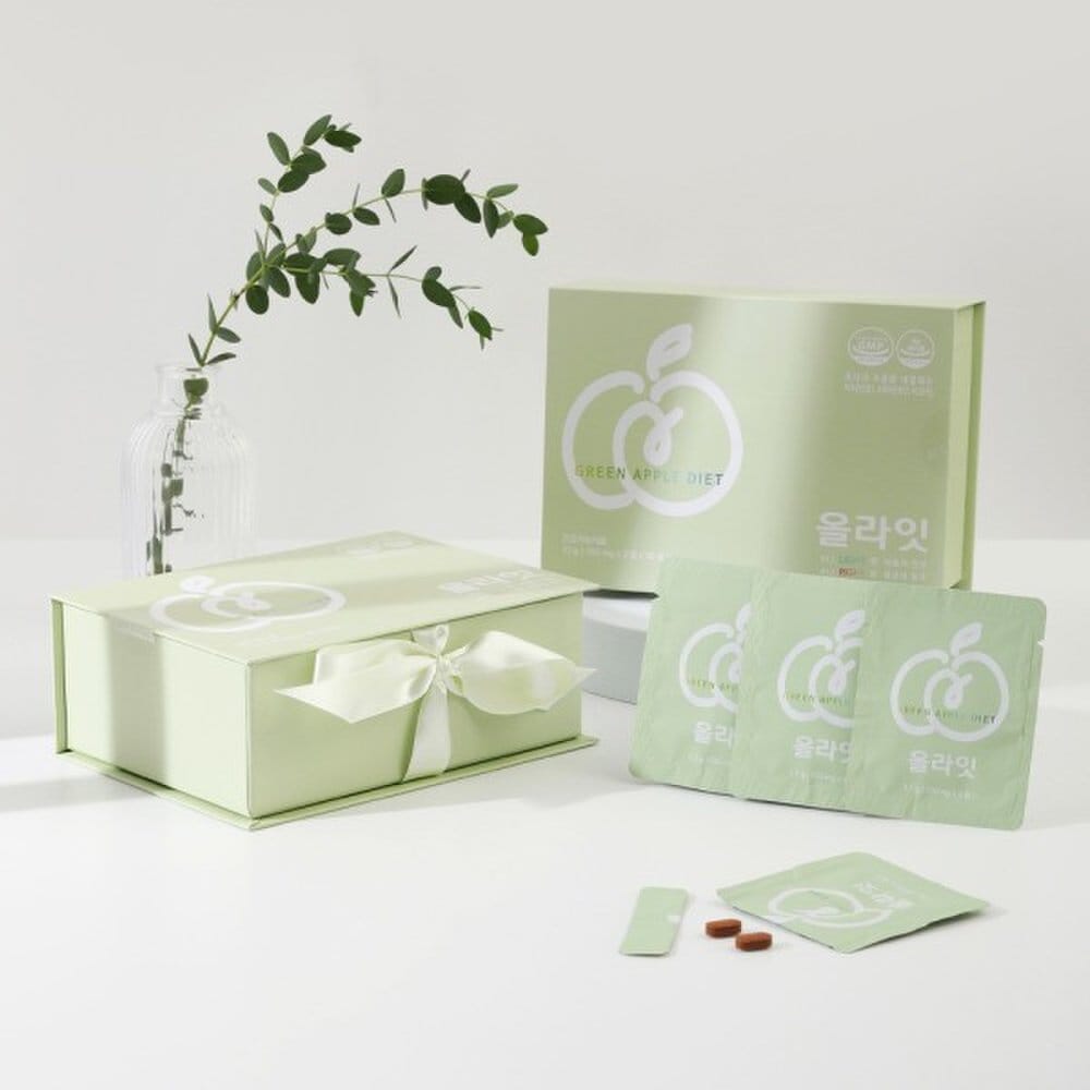 

ALL LIGHT Green 30 packs 2 boxes Diet nutritional supplement green apple apple phenon