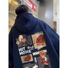 Trendy Brand Men's Hooded Sweatshirt - Pure Cotton, Loose Fit, Spring/Autumn, American/European Size, Casual Pullover Jacket