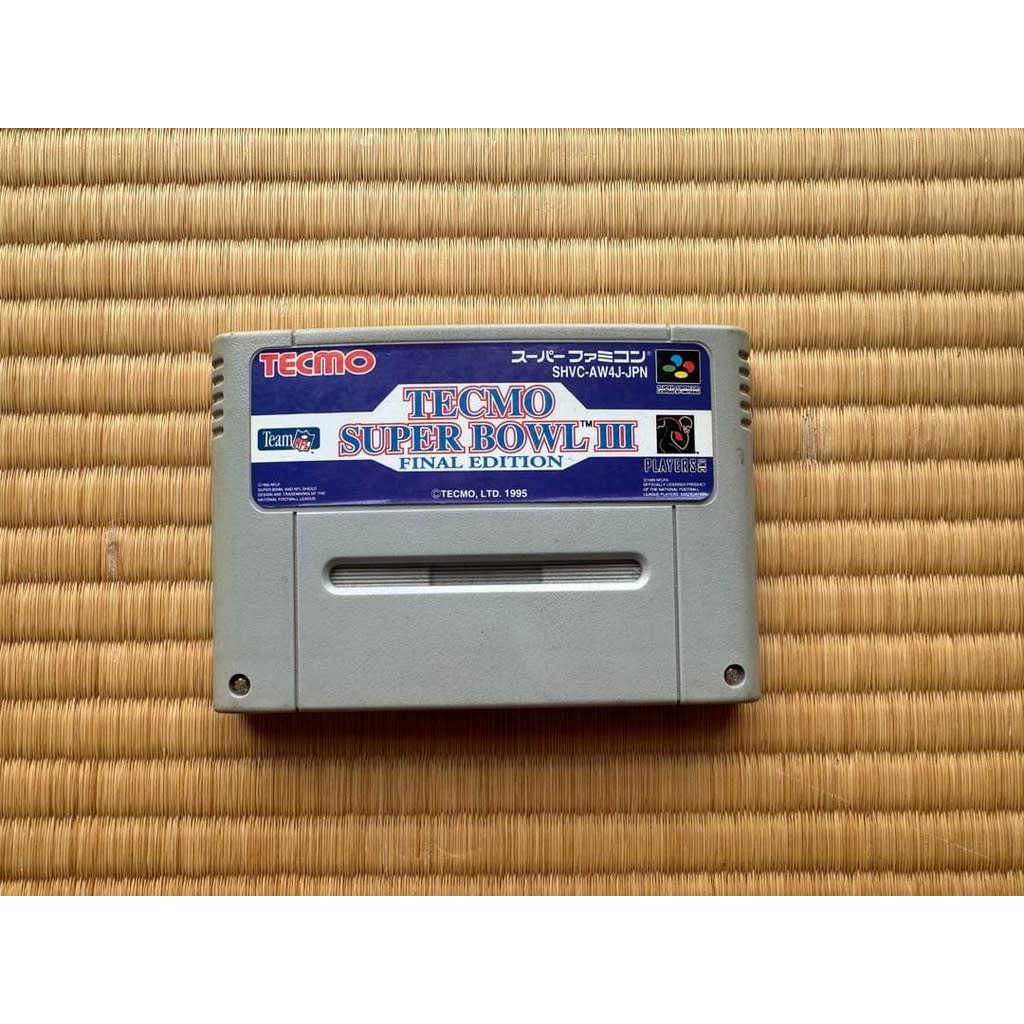 Used Tecmo Super Bowl III: Final Edition SFC SNES Super Famicom SHVC-AW4J Tested Working Nintendo Sports Tecmo NTSC-J Super Nintendo Cartridge