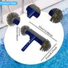 Pool Scrub Brush with Portable Round Tips Easy To Use 13'' Nylon Bristles