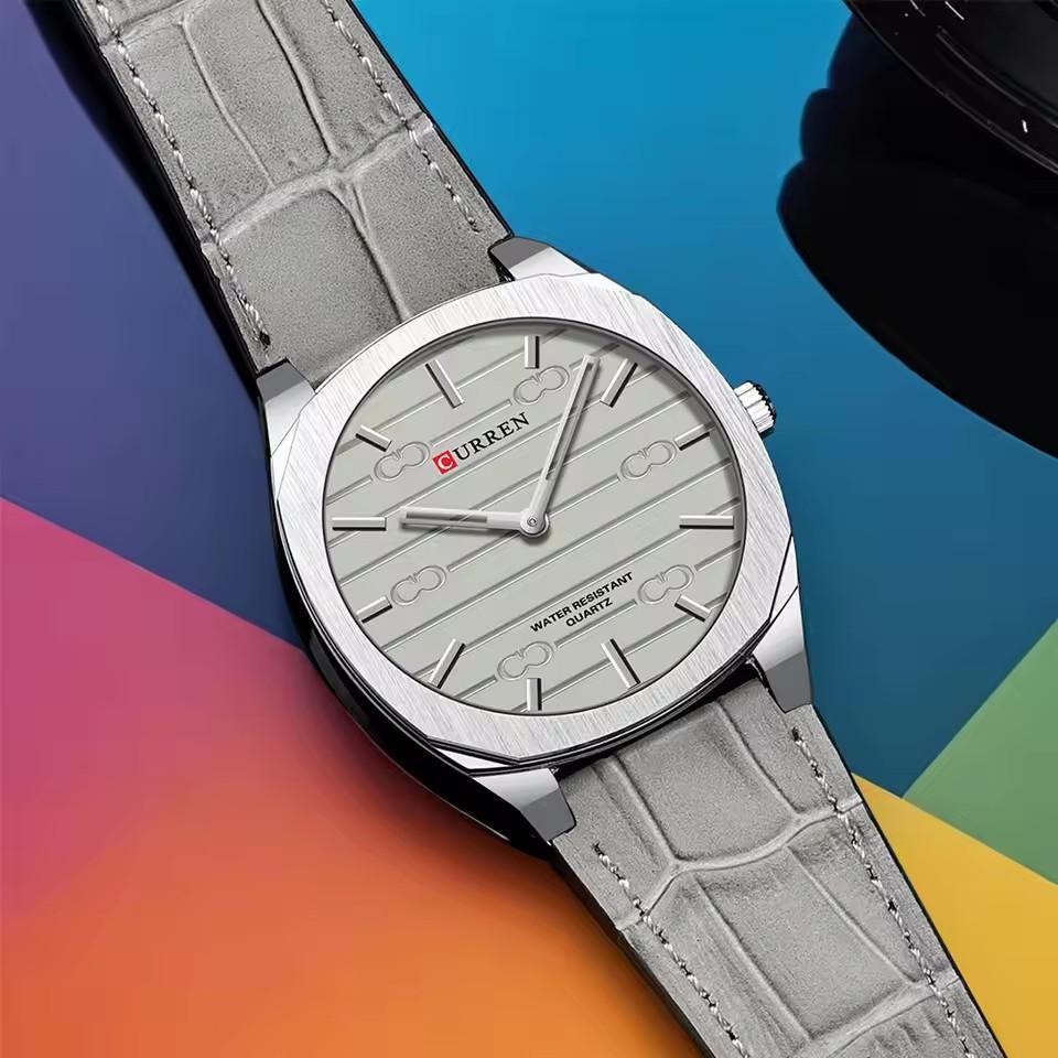 Curren Brand Luxury Men's Quartz Watch Ultra-Thin Waterproof Men's Wristwatch Business Fashion Watch for Men Leather Reloj 8480