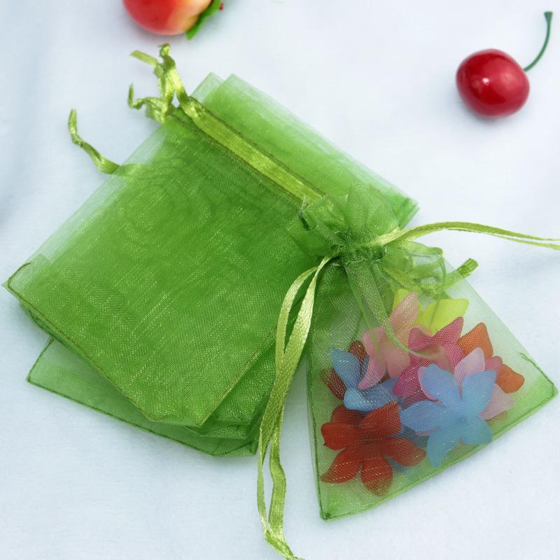 10pcs (9 Size) Gift Bag Jewelry Packaging Organza Bag Pouche Jewelry Packing Bag Birthday Party Decor Wedding Christmas Supplies