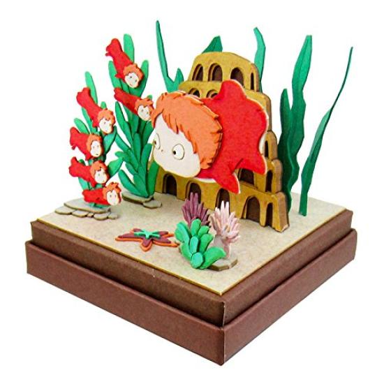 Sankei Studio Ghibli Mini Ponyo on the Cliff by the Ponyo and her paper craft Sea sisters, non-scale MP07-37