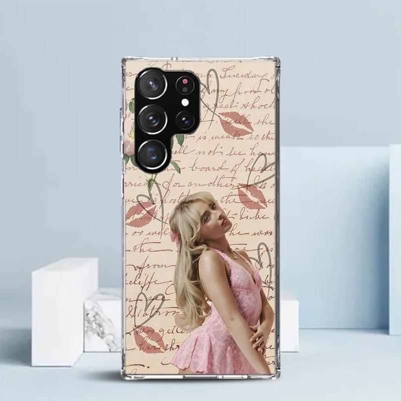 CR66 S-Sabrina C-Carpenter Soft Cover for Samsung Galaxy S25 Edge S26 S24 S23 Ultra Phone Case S22 S21 Plus S20 FE Print Pattern
