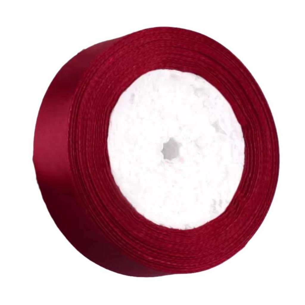 2.5cm Satin Floral Silk Ribbon Headband, Gift & Cake DIY, 25mm Polyester Craft Webbing
