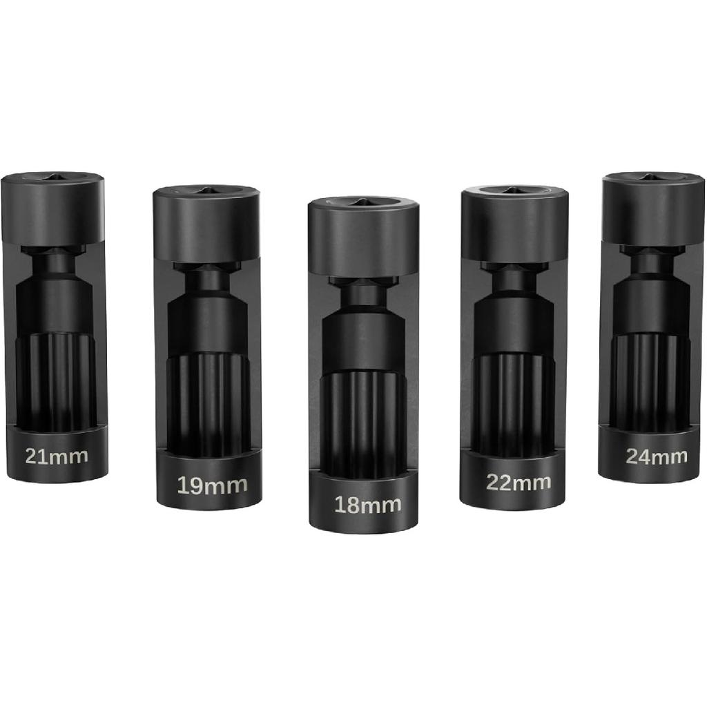 Suspension Socket Tool - 18mm, 19mm, 21mm, 22mm, 24mm Strut Nut Socket with 12 Point 1/2" Drive - Easy Remove Strut Nuts - Vm Number 3353