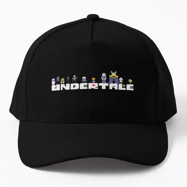 

Undertale Классическая Видеоигра Санс Ретр Бейсболка Кепка Мужская Однотонная Летняя Спортивная Парни Рыба Принт Повседневная Snapback Кепка Black