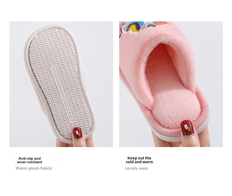 Cozy Kids' Non-Slip Indoor Mops – Soft Cotton Bottom for Parent-Child Use, Ideal for Autumn and Winter