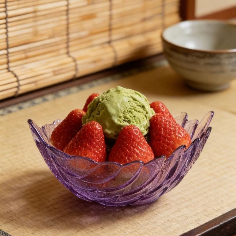 Contemporary Feathered Themed Glass Serving Dish Spacious And Stable For Fruits Treats Or Centerpiece Decoration
