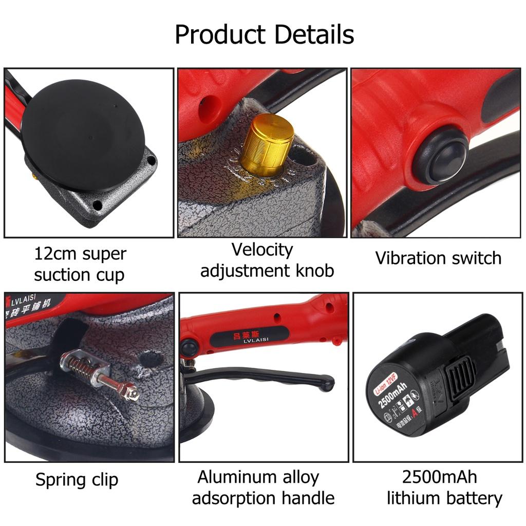 2500mAh Rechargeable Tile Tiling Machine 6 Speeds Smart Frequency Control Tiling Machine 240V/110V