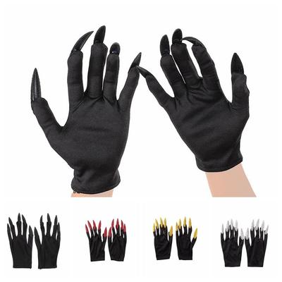 Long Nails Ghost Gloves Cloth Witch Gloves Cosplay Theme Ghost Claw Gloves  Girls
