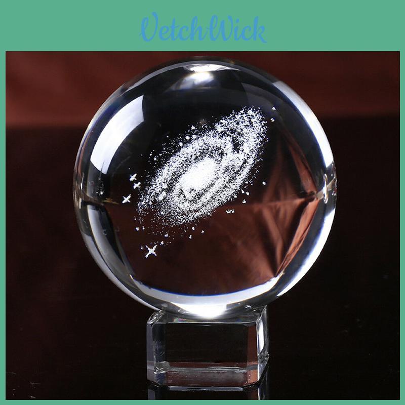 Globe Crystal Ball Galaxy Miniatures 3d Laser Engraved Glass Ball 60mm Sphere