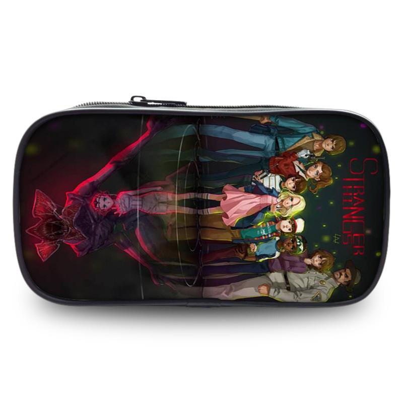Stranger Things Pencil Case With Nylon Material For Students And Kids
