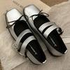 Fashion Vintage Square Toe Buckle Design Mary Jane Shoes Women Fashion Shallow Bow Brand Ballet Flats Comfortable Concise Casual Shoes