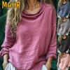 Women's Fashion Casual Long Sleeve V-Neck Blouses & Shirts