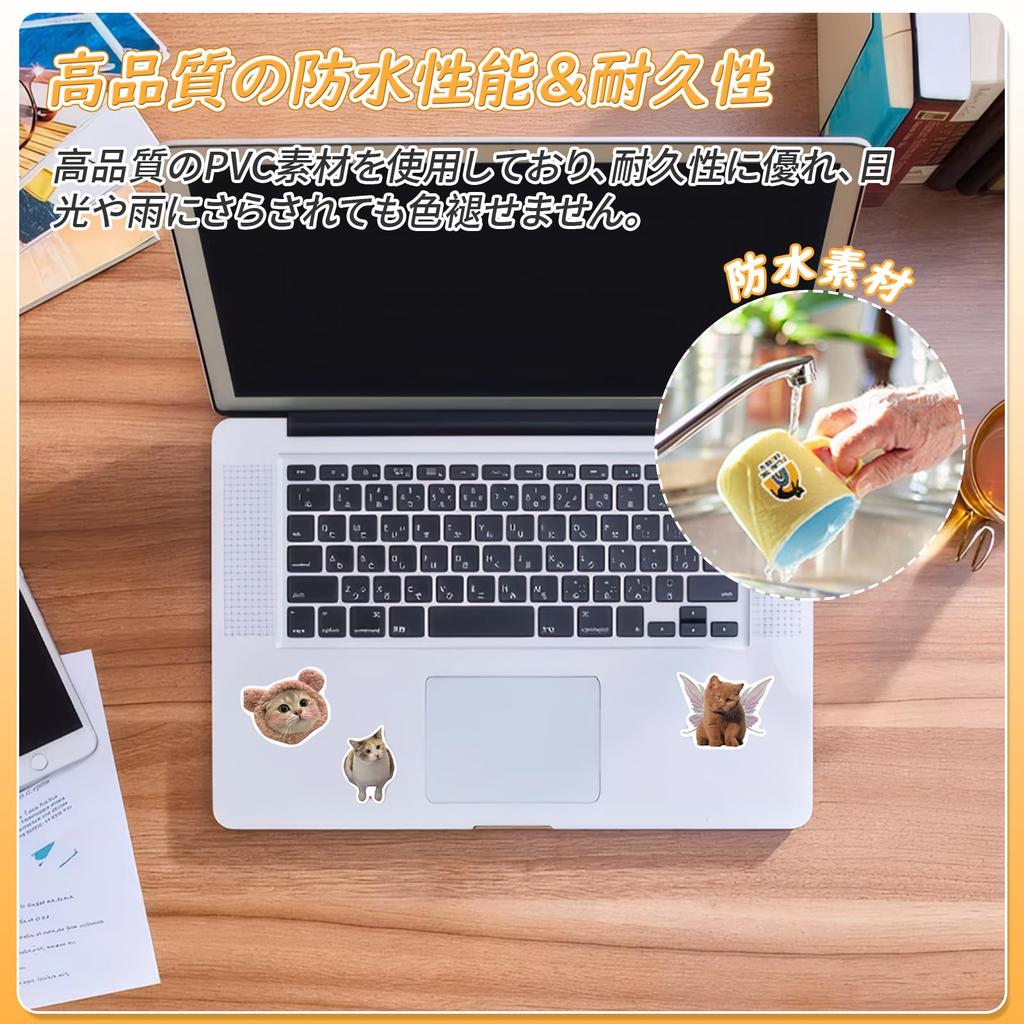 DELUXEFOX Cute Cat Sticker Set (100 Pieces) Waterproof Sticker Carry Case Suitcase Sticker Car Bike Sticker Set Doodle Sticker Seal Set Versatile