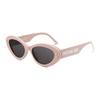 Cat Eye Sunglasses With Logo Women Sunglasses Pink DPFCB1UQR40A0
