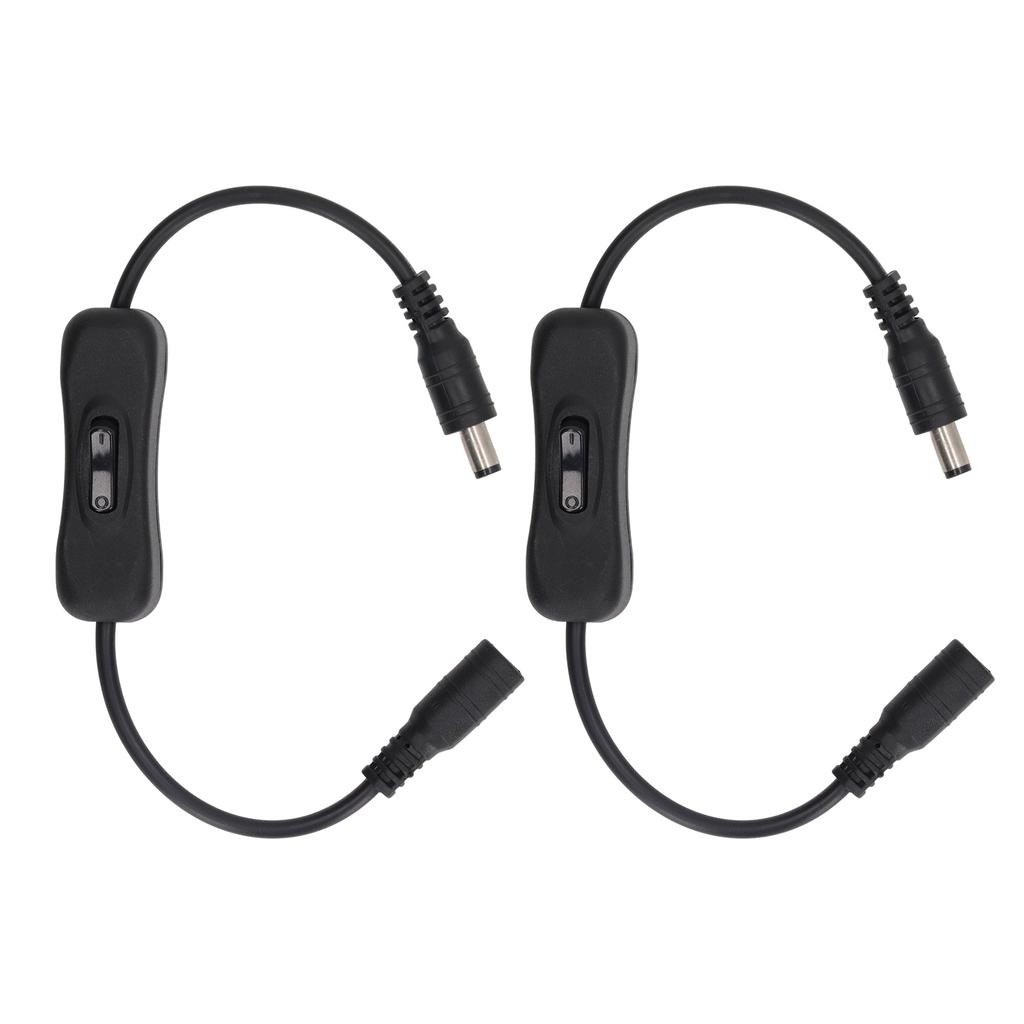 2 buc Cablu DC de alimentare în linie 11,5 in lungime DC 12V Funcție de comutator Cablu DC tată mamă pentru bandă LED