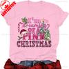 Womens Graphic Printed Short Sleeve Cotton Tshirt for Christmas Crew Neck Short Sleeve All Seasons Casual Fashion Soft  Tees