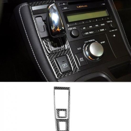 Carbon Fiber Central Console Gear Shift Frame Trim For Lexus CT200h 2011-2017