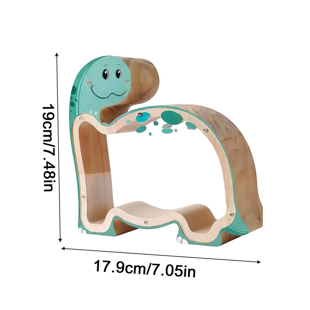 Kids Wooden Dinosaur Piggy Bank Coin Bank Wooden Dinosaur Safe Cash Box Transparent Design Coin Jar For Boys Girls