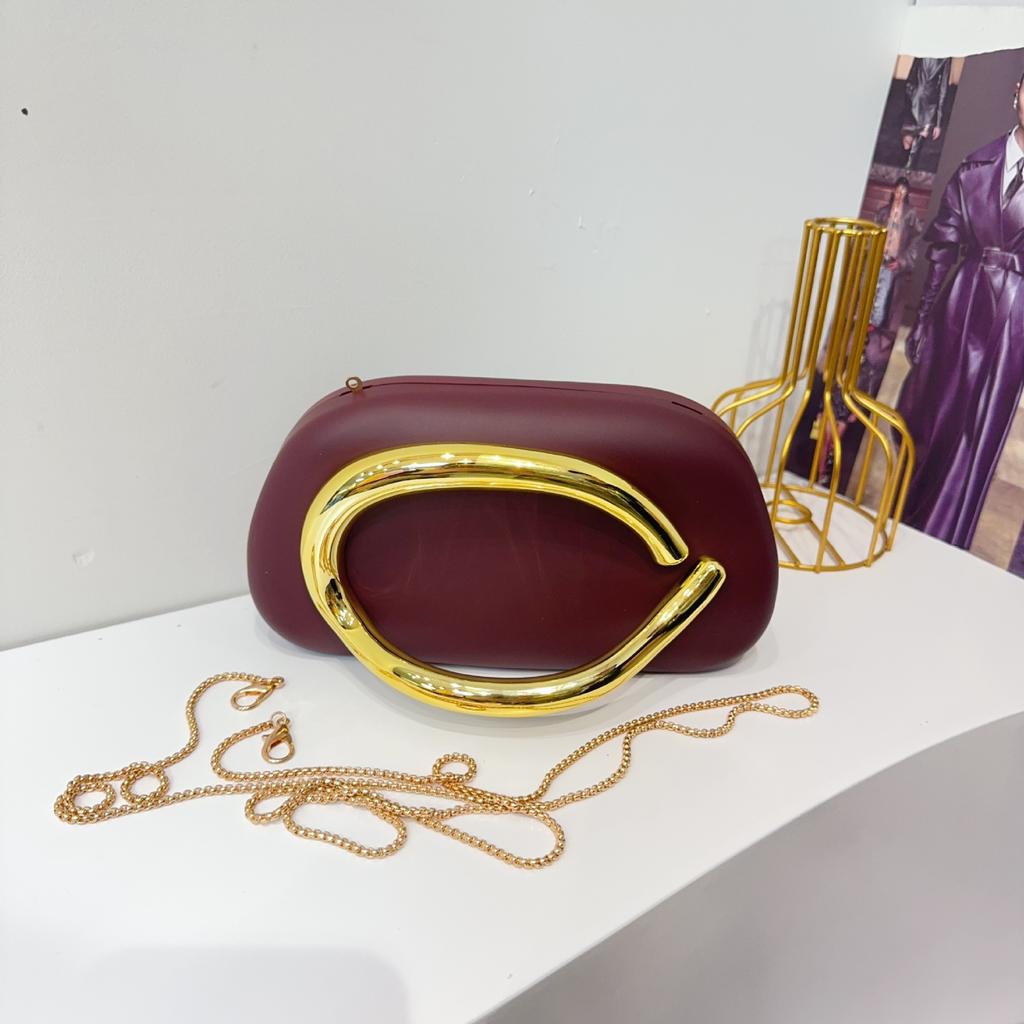 Bolso de mano redondo clásico de moda, bolso de cena, bolso de acrílico, asa metálica vintage, bandolera en un hombro