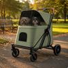Large Dog Stroller Swivel Wheels Foldable Pet Stroller Pet Travel Enclosed for Other Pets, Outdoor Walking, Transport
