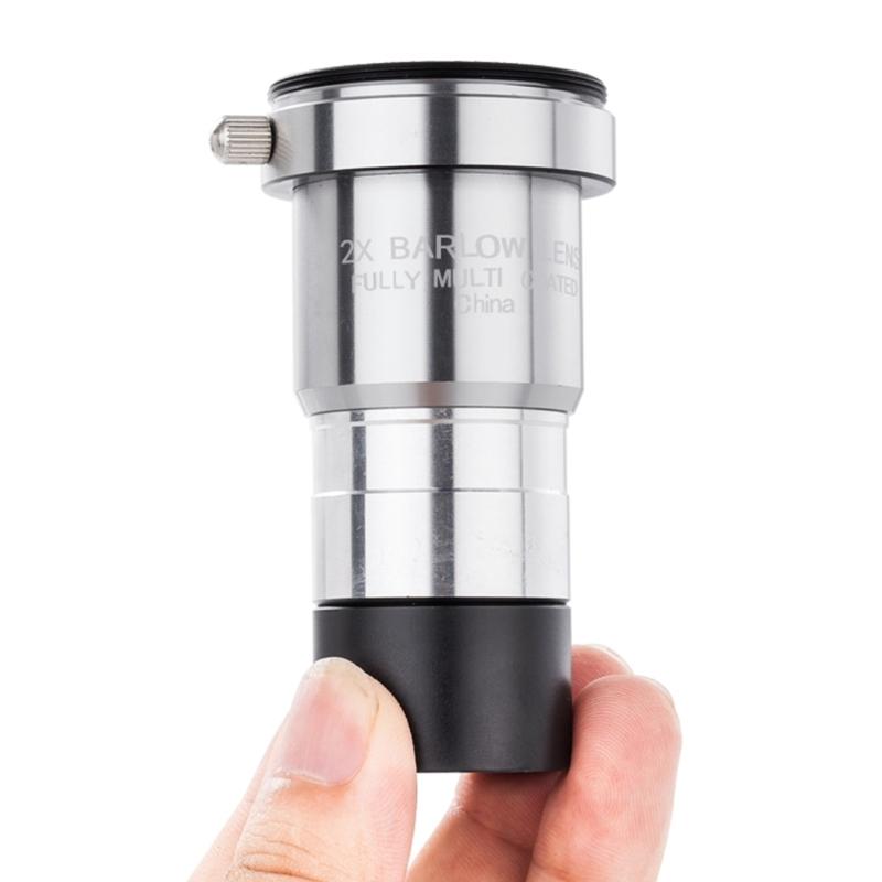 Small & Portable 2X Barlow Lens Optical Designs Lens Telescope Eyepiece Upgrades for Clear Astronomical Observations