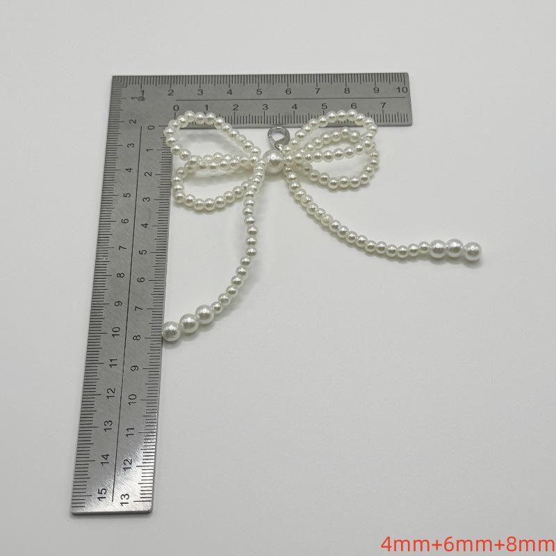 Korean Pearl Bow Shoe Buckle: Versatile Pearl String Shoe Accessory for Sneakers