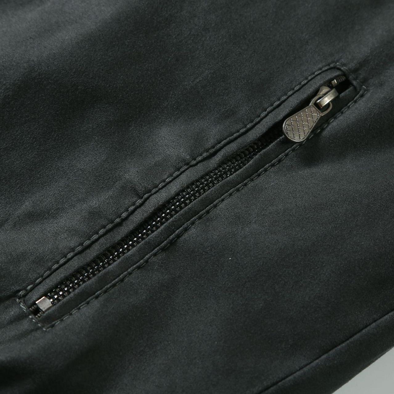 Мужская зимняя флисовая куртка с лацканами — фото 13